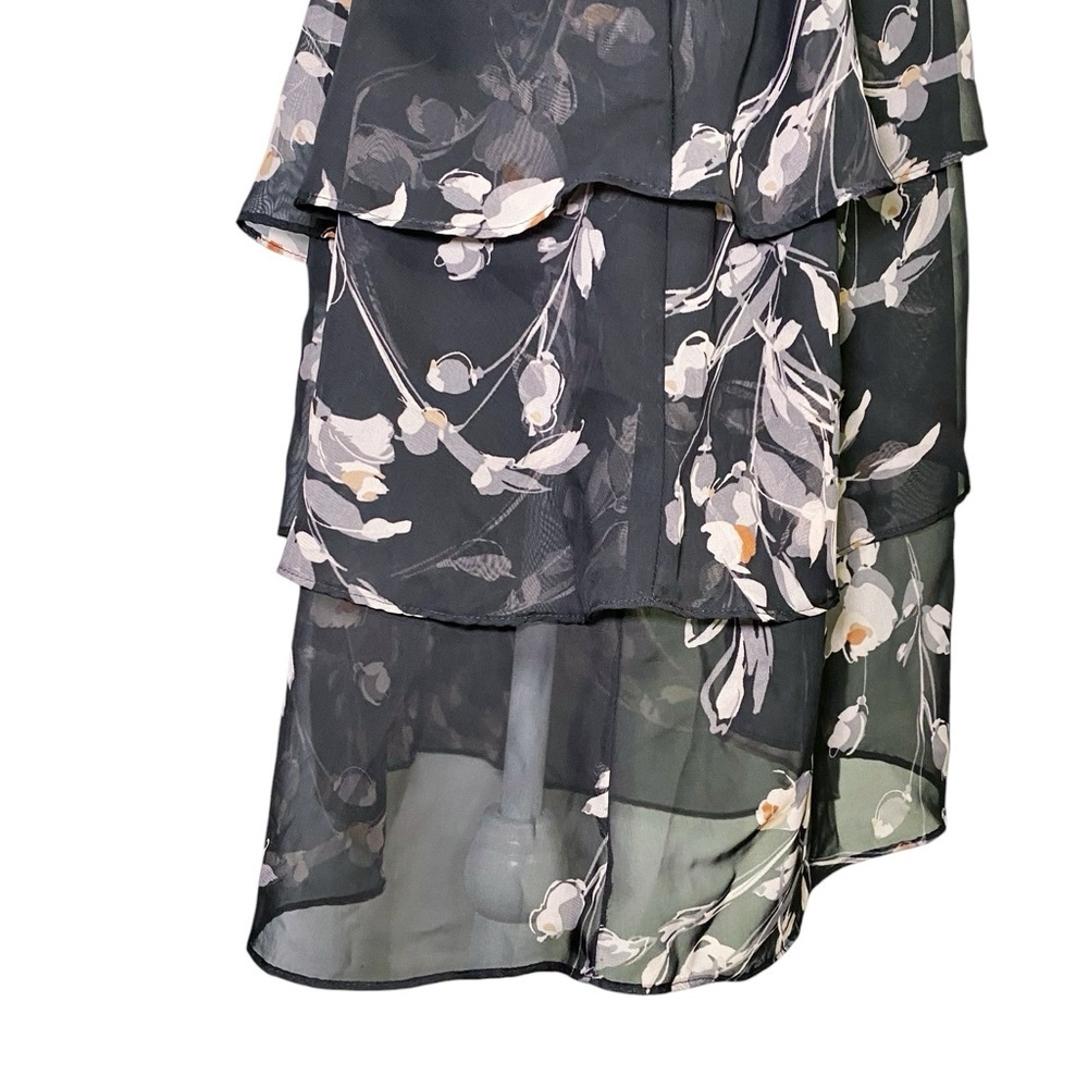 Lauren Conrad Whimsigoth Floral Black Sheer Overlay Mini Long Sleeve Dress - Picture 7 of 16